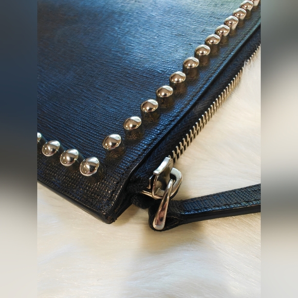 Authentic Fendi RARE Limited Ed. XLStudded Saffiano Karl Clutch Bag with box - Picture 6 of 8